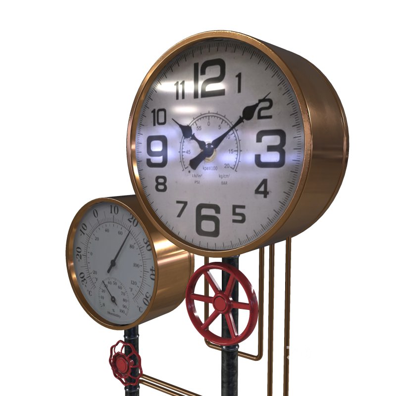 pipe wall clock Image 6