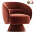 Saboor Upholstered Swivel Barrel Chair - Thumbnail 3