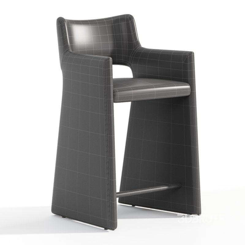 Foley Olive Green Velvet Counter Stool Image 6