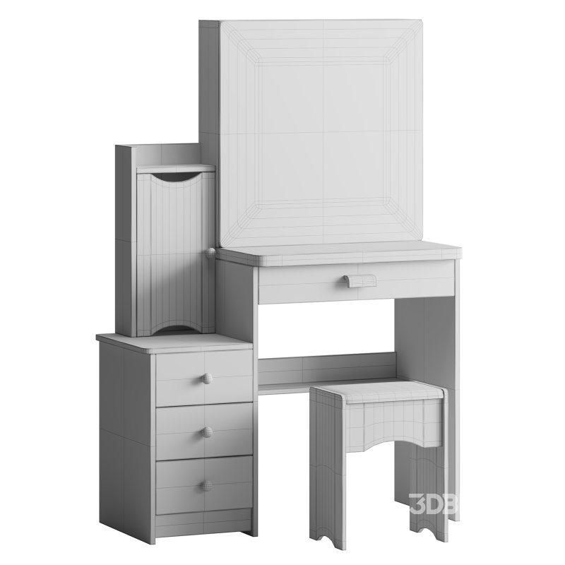 Ensemble coiffeuse et tabouret Vinush Image 13