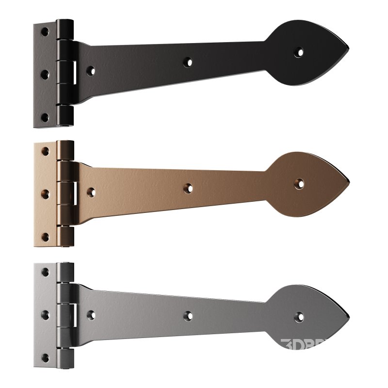 Black Wrought Iron Door Strap Image 5