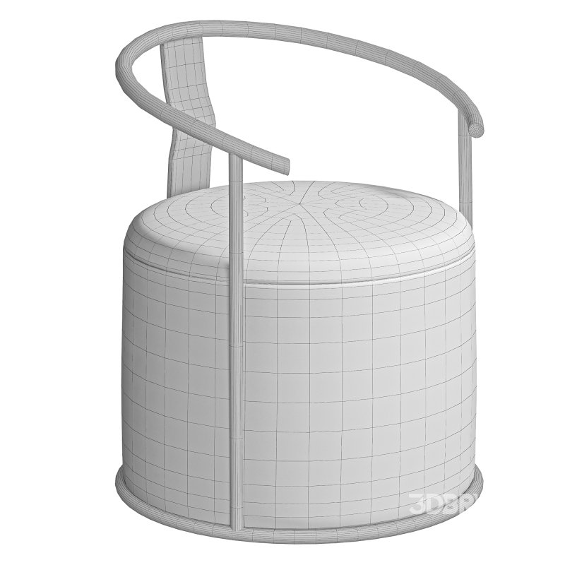 Modern Round Accent Chair in Gold Image 3