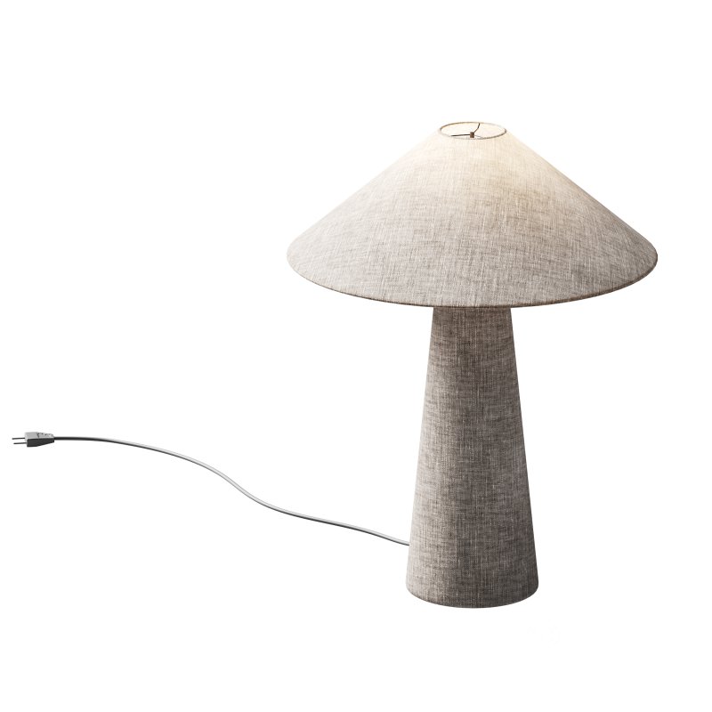 Grote tafellamp Ilena van linnen Image 3