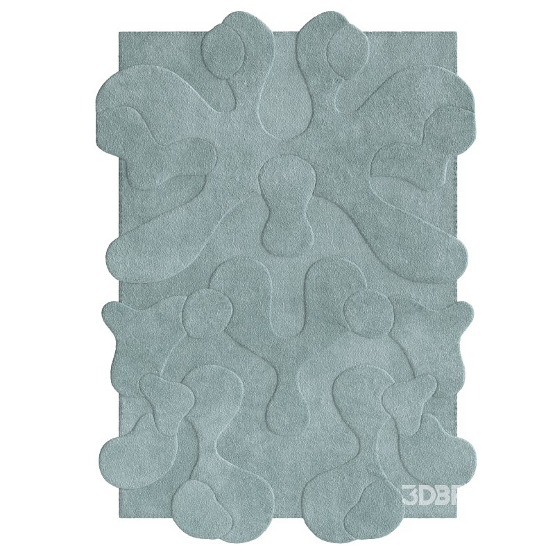 Exclusive Blue Large Blot Rug Image 2