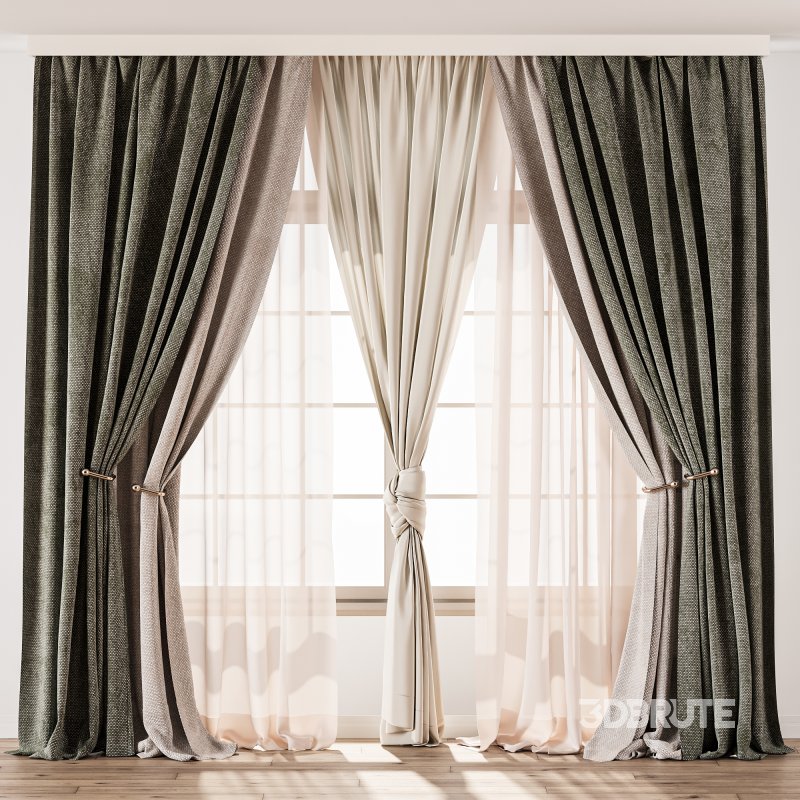 Luxurious Dual Layer Drapes with Shee Curtain 70 Image 4