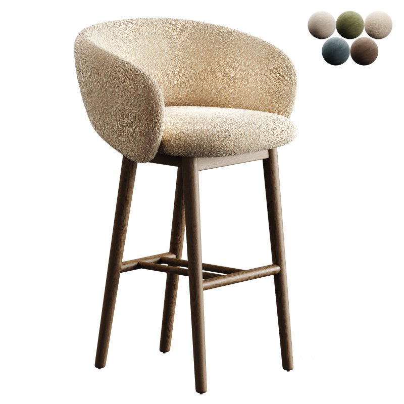 Bel Sg 75 Terracotta Bar Stool By Pablo Regano Image 1