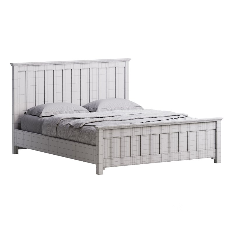 Solid Color Wood Bed Image 14