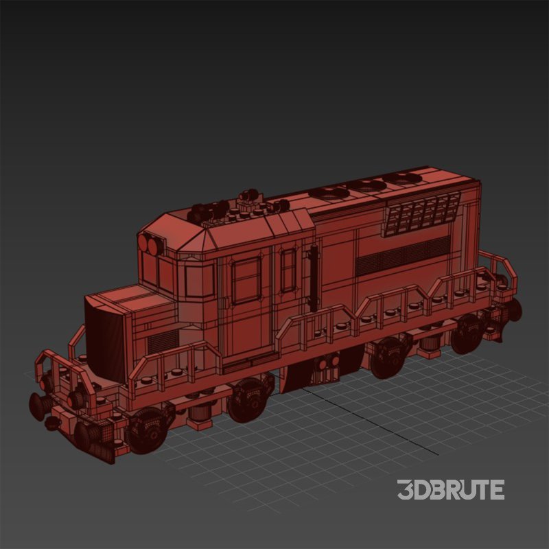 Train Lego Locomotive red Image 3