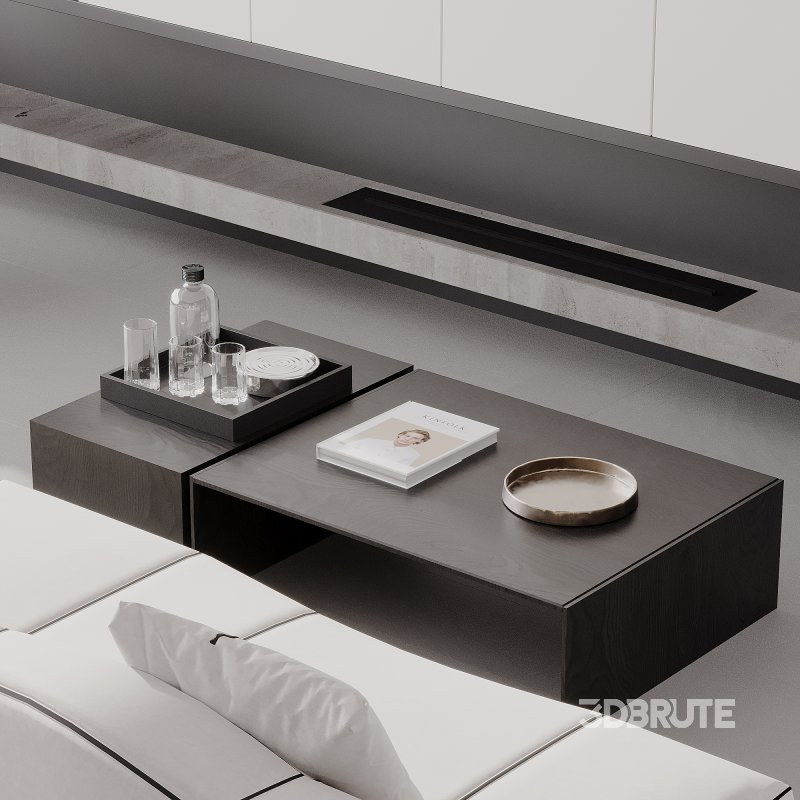 Modern minimalist living room dining room Image 5