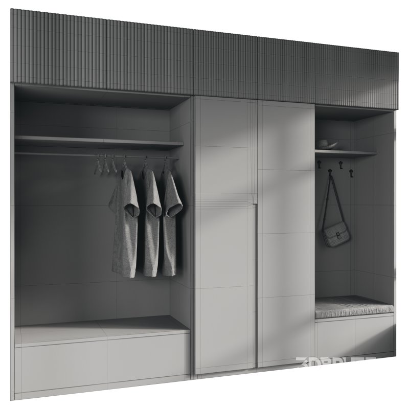 Hallway area with a minimalistic hanger Image 14