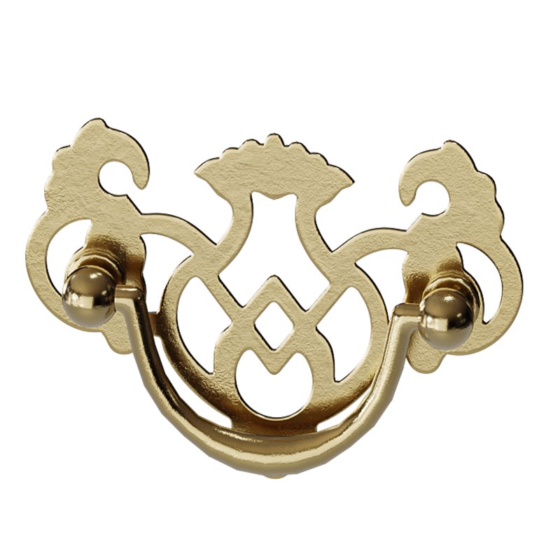 Chippendale Bail Pull Bright Solid Brass Image 6