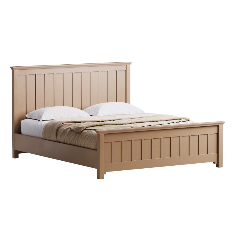 Solid Color Wood Bed Image 2