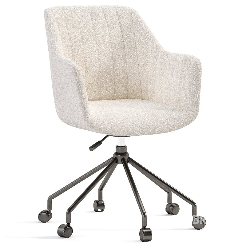 Office Chair Made Of Boucle Fabric Matie Image 5