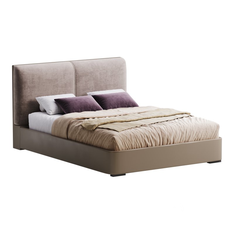 Rectangle Solid Color Storage Panel Bed Image 7