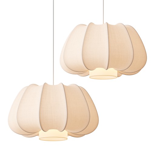 Traditional Japanese Fabric Pendant Light