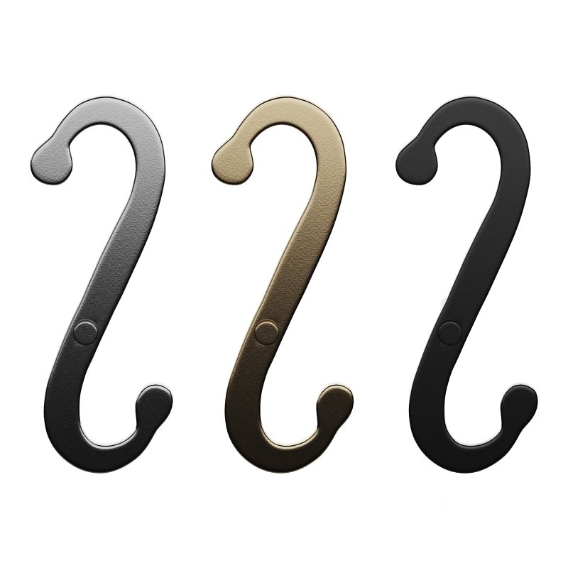 Shutter Dog Pair Black Decorative S Shaped Wrought Iron Image 4