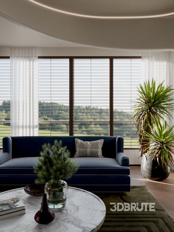 Classic luxury living room scene Image 3