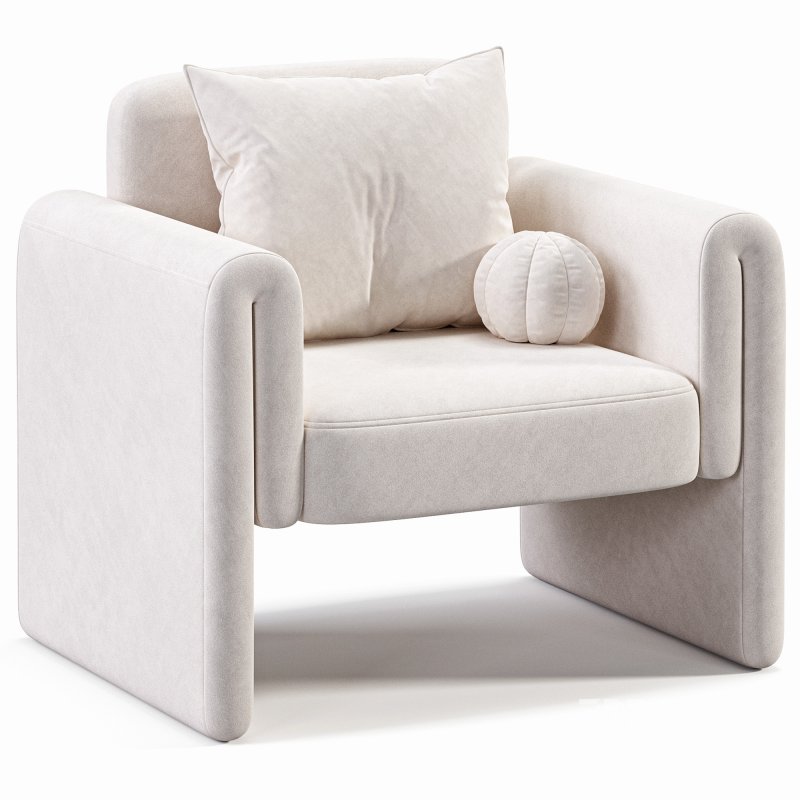 PROMENADE CHAIR IN IVORY BOUCLE Image 1