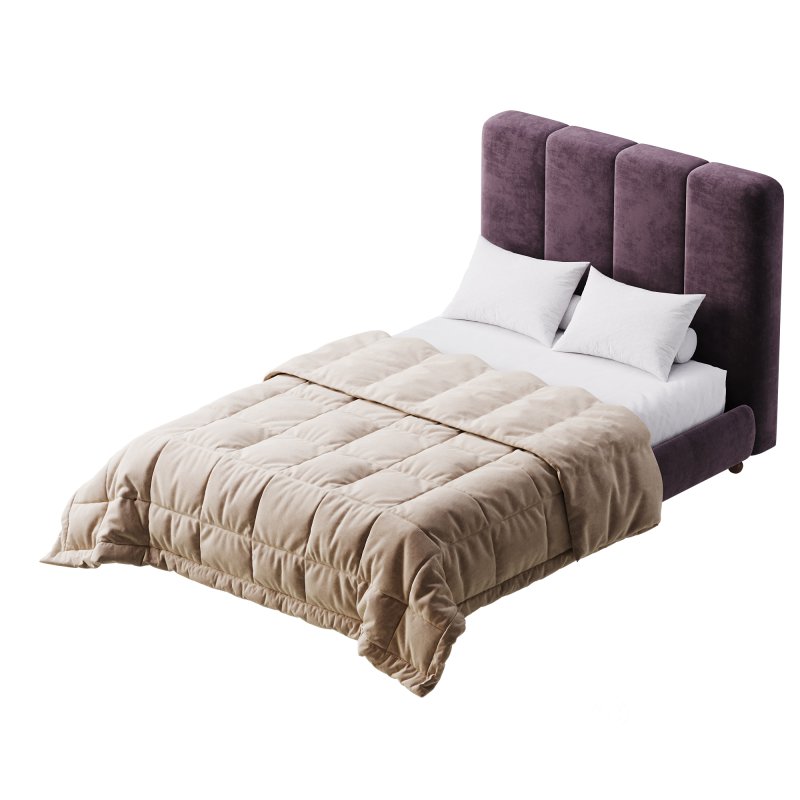 Modern Fabric Storage Panel Bed Image 10