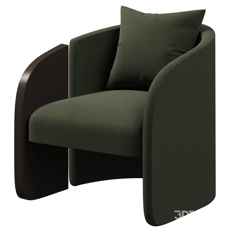 LIVIUS ARMCHAIR – SAGE GREEN VELVET Image 1