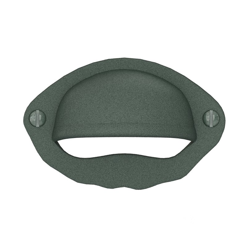 Cabinet or Drawer Bin Pull Black Iron Cup Image 8