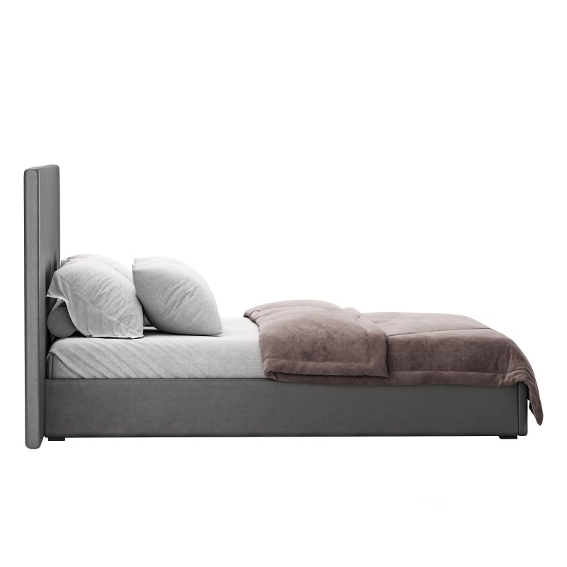 Charcoal Velvet BED Image 3