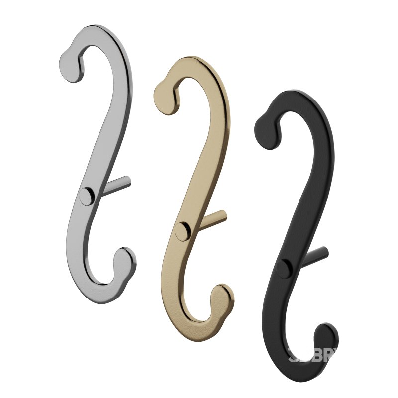 Shutter Dog Pair Black Decorative S Shaped Wrought Iron Image 2