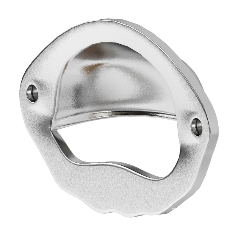 Cabinet or Drawer Bin Pull Black Iron Cup Image 10