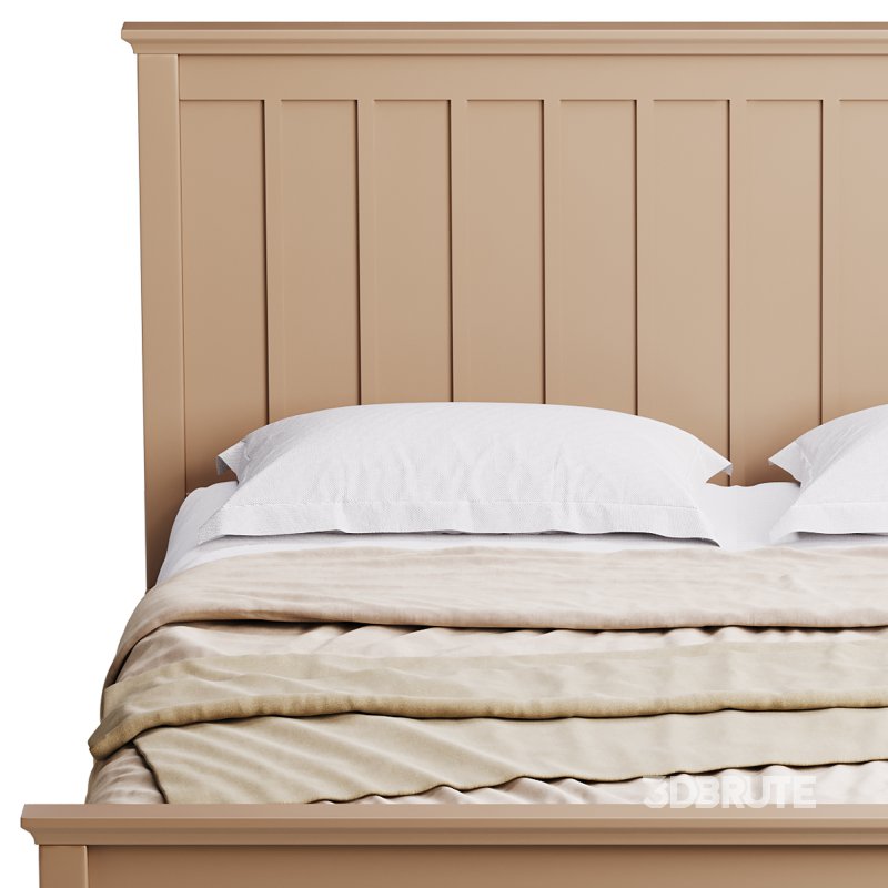 Solid Color Wood Bed Image 12