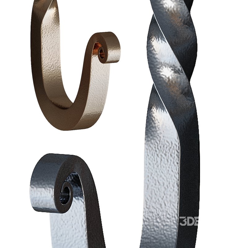 Wrought Iron Twisted Hooks 4.5″ Wall Mount Hanger Hooks Image 11