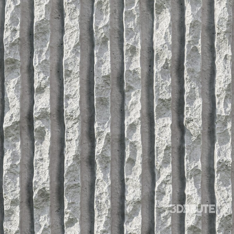Ribbed Concrete wall 04 (Seamless) Image 2
