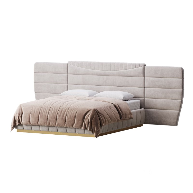 Montecarlo Large Leather Bed Image 9