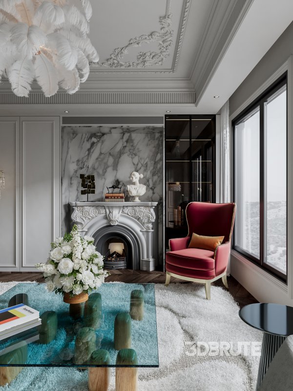 Classic luxury living room scene Image 4