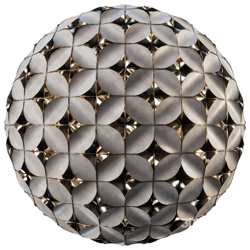 Dune Metal And Leather Wall Tile Image 3