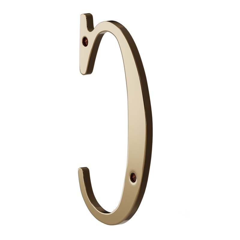 House Letter Solid Bright Brass Wall Mount C Letter Image 7