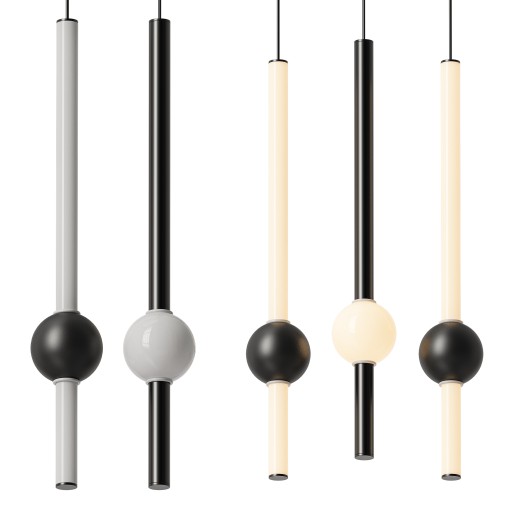 Modern Minimalist Long Metal Ball Pendant Light