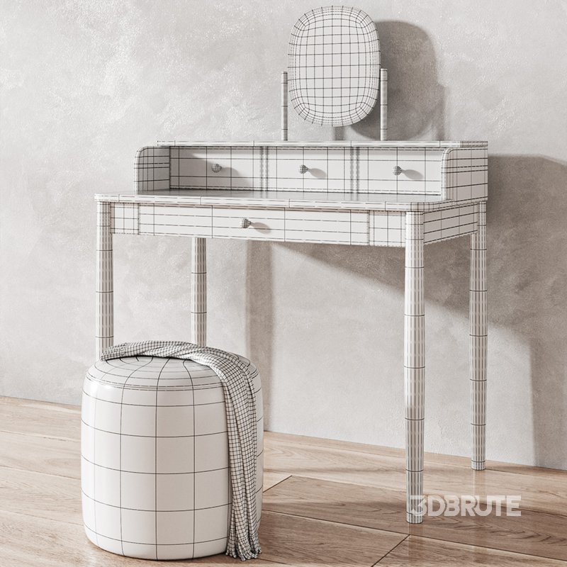 Dressing Table Lussan and KOFI 2 Pouffe Image 5