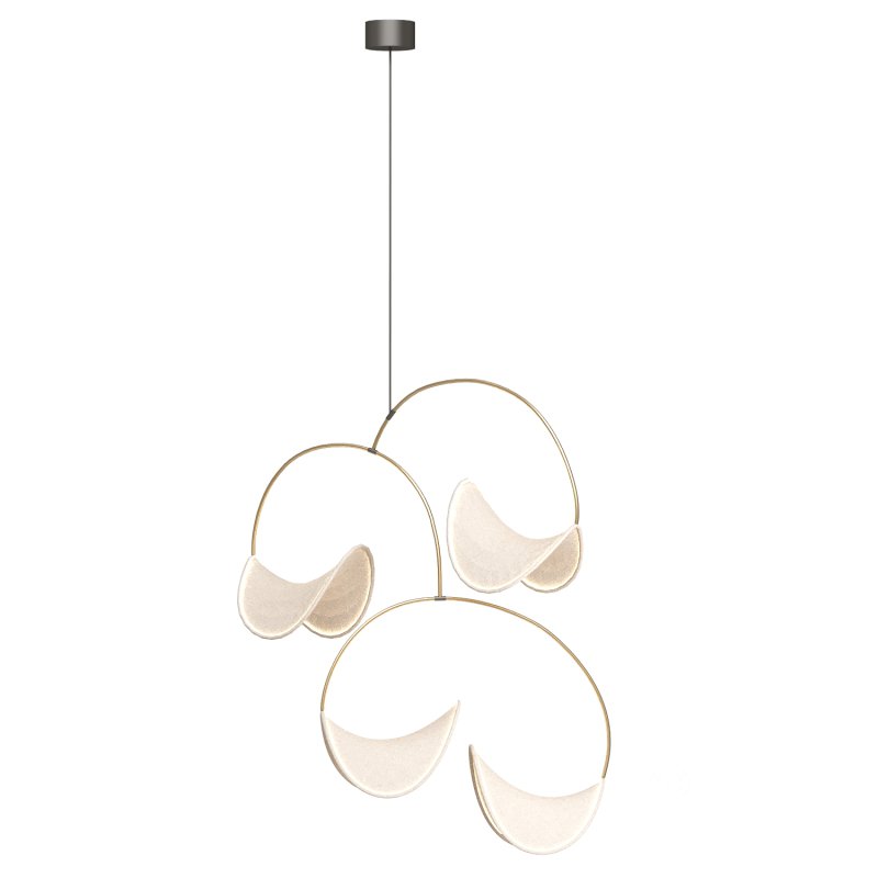 llll-02 fabric pendant 4 lights Image 1