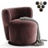 SM Living Couture Sierra Black Swivel Armchair - Thumbnail 5