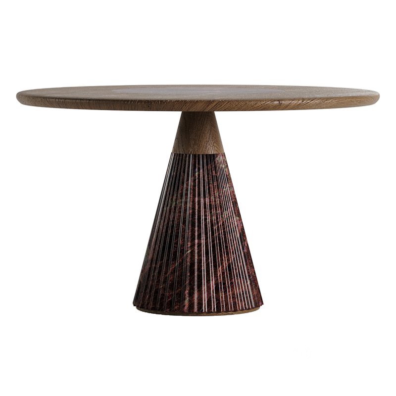 Marilyn Круглый стол из мрамора и ясеня Morelato Image 1