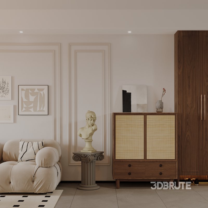 Wabi-sabi style living and dining room Image 2