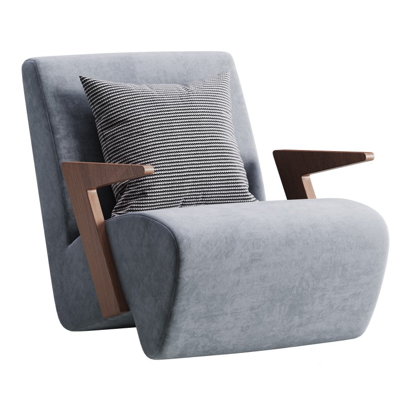 Modern Upholstered Lounge Chair Image 3