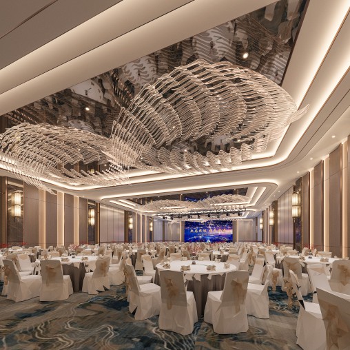 Modern hotel banquet hall