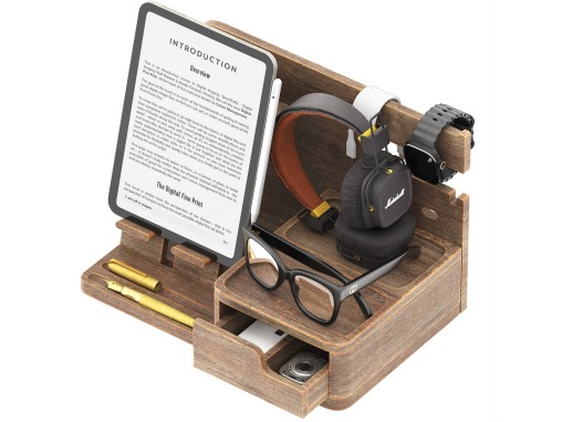 wooden nightstand organizer