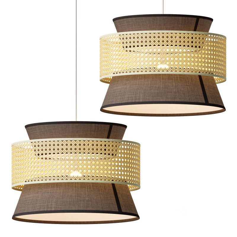 Modern Rattan Pendant Light Image 1