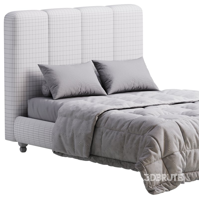 Modern Fabric Storage Panel Bed Image 15