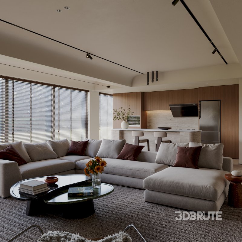 Living Room Dining Room Kitchen Image 2