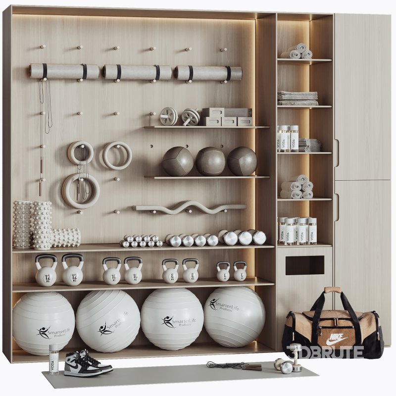 A Rack with gym equipment 02 Image 1