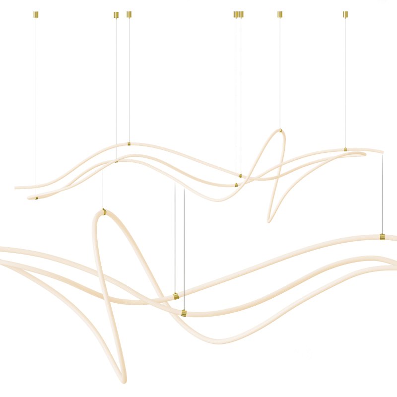 Line Art Geometry Chandelier Image 1