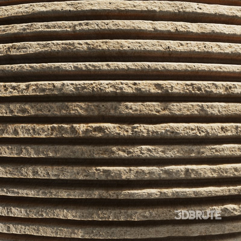 Ribbed Concrete wall 01(Seamless) Image 3